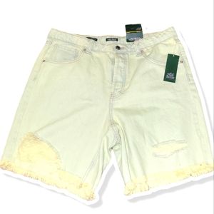 Wild Fable Distressed High-Waisted Bermuda Shorts